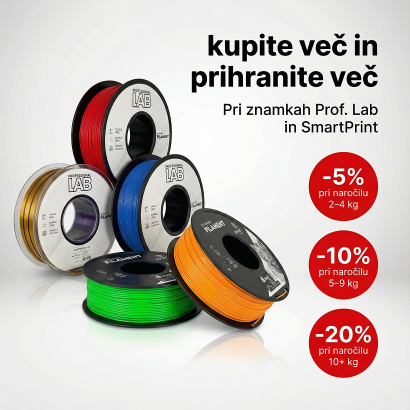 Novi količinski popusti na filamentih Prof. Lab in SmartPrint – Start3DPrint.si