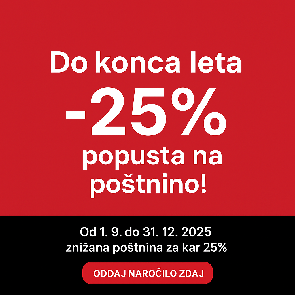 Do konca leta -25% popusta na poštnino